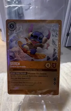 Stitch - Carefree Snowboarder 42 Disney Lorcana Promo Cards Holo - Image 1