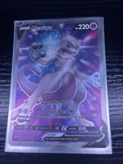 Pokemon TCG SWSH229 Mewtwo v Full Art Black Star Promo Card Sealed - Image 1