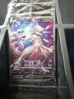 Pokemon TCG SWSH229 Mewtwo V Full Art Black Star Promo Card Sealed NM - Image 1