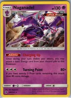 Naganadel 108/214 Holo SM - Lost Thunder - Pokemon Card - NM - Image 1
