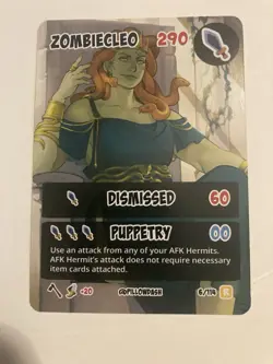 Zombiecleo Hermitcraft TCG S1 e2 card - Rare Non-Holo - Image 1