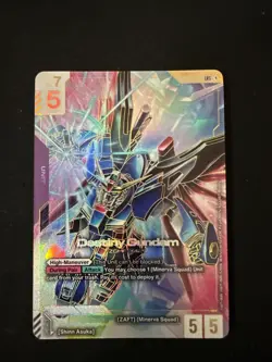 Gundam TCG Destiny Gundam Gd04-050 LR++ Alt Art Gundam Card Game - Image 1