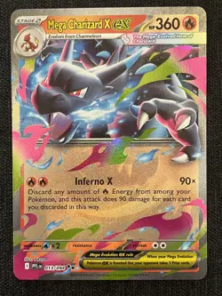 Mega Charizard X ex 013/094 Phantasmal Flames EN Double Rare Pokemon Card TCG NM - Image 1