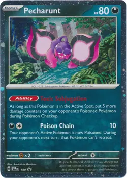 Pecharunt SVP 149 - Rare Holo Promo (Cosmos) - Pokemon TCG Card - NM - Image 1