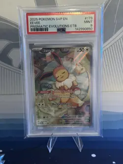 Pokemon TCG Eevee SVP 173 2025 Sv Scarlet & Violet Promo Cards Holo PSA 9 - Image 1