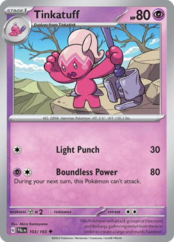 Tinkatuff 103/193 Uncommon | Paldea Evolved | Pokemon Card - Image 1