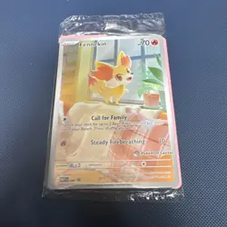 Fennekin MEP 080 Sealed Black Star Promo Pokemon Center Stamp Chaos Rising Card - Image 1
