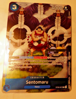 One Piece Card Game Carte Championship Holo Sentomaru ST03-007 English Mint - Image 1