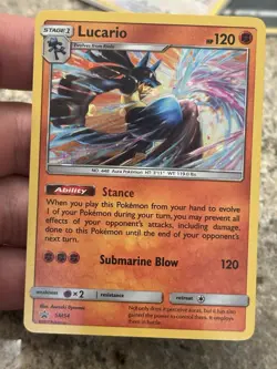 Lucario - SM54 - Pokemon Sun & Moon Promo Holo Rare Card NM - Image 1
