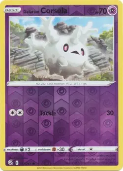 Galarian Corsola 117/264 Reverse Holo | Fusion Strike | Pokemon Card - Image 1