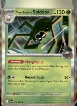 Pokemon Team Rocket's Spidops 019/217 ASC Ascended Heroes Holo 4 card lot - Image 1