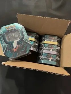 Lot of 6 Pokemon Triple Whammy Collector Sealed Tins: 12 Destined Rivals Packs + - Image 1