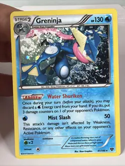 Pokemon 2014 XY Breakpoint Greninja 41/146 [Cosmos Holo] Rare HP - Image 1