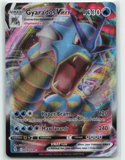 2021 Pokemon, Evolving Skies, #29/203 Gyarados VMAX, Holo Ultra Rare NM - Image 1