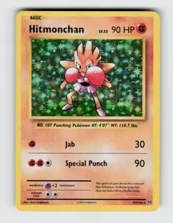 Hitmonchan 62/108 Holo Rare Evolutions Pokemon 2016 Near Mint - Image 1