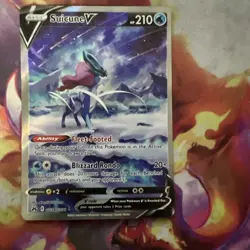 2023 Pokemon TCG Suicune V GG38/GG70 Ultra Rare Crown Zenith Moderate Play - Image 1