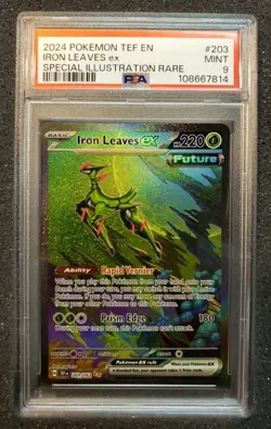 2024 Pokemon Iron Leaves EX Scarlet & Violet Temporal Forces 203/162 PSA 9 Mint - Image 3