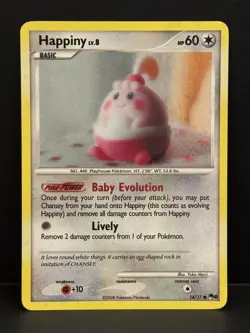 Pokemon Happiny 14/17 POP Series 8 Black Star Promo Holo EN 2008 - Image 1