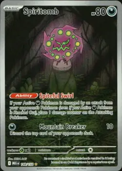 Spiritomb 148/132 Illustration Rare Mega Evolution Pokemon Holo NM - Image 1