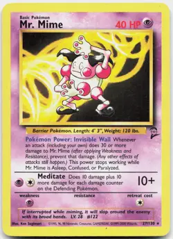 Mr. Mime 27/130 Rare Base Set 2 Pokemon Lightly Played - Image 1