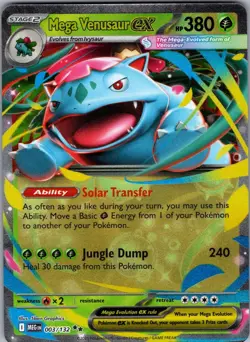 Mega Venusaur ex 003/132 Double Rare Pokemon Holo NM/M - Image 1