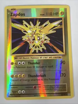 Pokemon Zapdos 42/108 Evolutions Holo Rare Reverse LP - Image 1