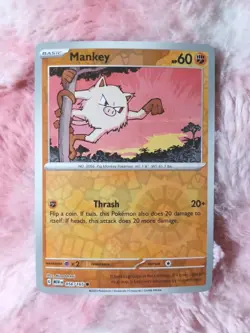 Mankey - 056/165 - Reverse Holo - Scarlet and Violet 151 Pokemon TCG NM - Image 1