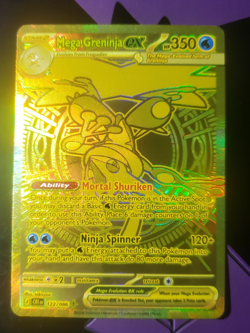 Pokemon TCG Chaos Rising Mega Greninja Ex Mega Hyper Rare 122/086 Eng GOLD NM - Image 1