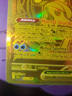 Pokemon TCG Chaos Rising Mega Greninja Ex Mega Hyper Rare 122/086 Eng GOLD NM - Image 2