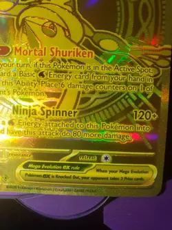 Pokemon TCG Chaos Rising Mega Greninja Ex Mega Hyper Rare 122/086 Eng GOLD NM - Image 3