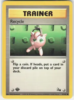 Recycle 61/62 Common Fossil Pokemon 1st Edition Near Mint - Image 1