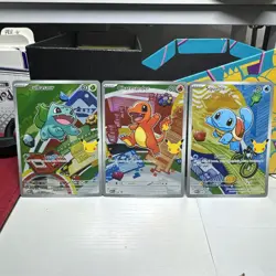 Pokemon First Partner Illustration Collection Series 1 Kanto Gen 1 Starters Set - Image 1