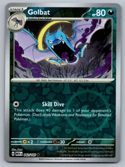 Pokemon 151 - Golbat - 042/165 - Reverse Holo - NM/M - Image 1