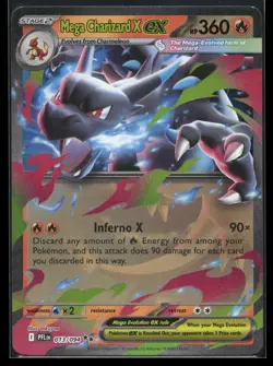 Mega Charizard X ex 013/094 Double Rare Phantasmal Flames Pokemon Holo Near Mint - Image 1