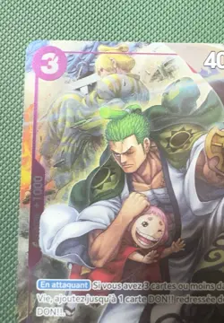 One Piece Zoro-Juurou OP05-067 rare French Promo 1st Anniversary NM - Image 2