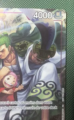 One Piece Zoro-Juurou OP05-067 rare French Promo 1st Anniversary NM - Image 4