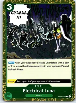 Electrical Luna OP08-036 Rare Two Legends One Piece Foil NM - Image 1