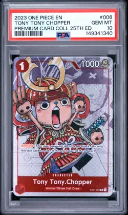 2023 One Piece Tony Tony Chopper 25th Anniversary ST01-006 PSA 10 GEM-MINT - Image 1