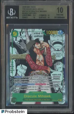 2026 One Piece The Azure Sea Seven OP14119 Dracule Mihawk Manga Art SEC BGS 10 - Image 1