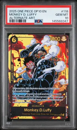 Royal Blood #OP10-118 Monkey.D.Luffy (118) (Parallel) PSA 10 - Image 1