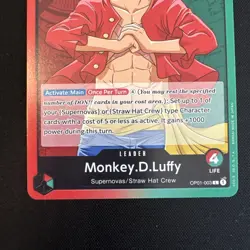 One Piece Monkey.D.Luffy OP01 - Romance Dawn Leader OP01-003 NM - Image 3
