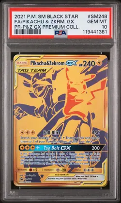 2021 Pokemon Pikachu Zekrom GX SM248 Premium Collection Promo Gem Mint PSA 10 - Image 1