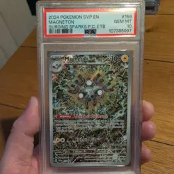 Magneton SVP 159 Surging Sparks Pokemon Center ETB Stamped Promo PSA 10 - Image 1