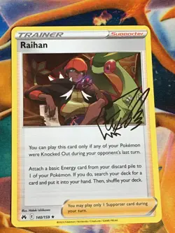 C3123 POKEMON TCG CROWN ZENITH RAIHAN TRAINER #140 NM-M HOLO RARE - Image 1