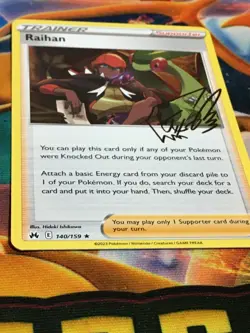 C3123 POKEMON TCG CROWN ZENITH RAIHAN TRAINER #140 NM-M HOLO RARE - Image 2