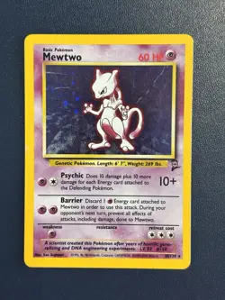 1999 Mewtwo Holo Pokemon TCG Card Base Set 2 WOTC 10/130 Vintage LP/NM - Image 1