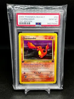 2000 Pokemon Rocket Charmander 1st Edition #50 PSA 10 GEM MT - Image 1