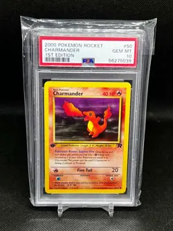2000 Pokemon Rocket Charmander 1st Edition #50 PSA 10 GEM MT - Image 3