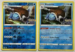 (x2 Set) Blastoise 017/078 (LP) Holo/Reverse SWSH: Pokemon GO 2022 Pokemon Card - Image 1