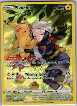 Pikachu TG05/TG30 SWSH11: Lost Origin Trainer Gallery - Pokemon Card - NM - Image 1
